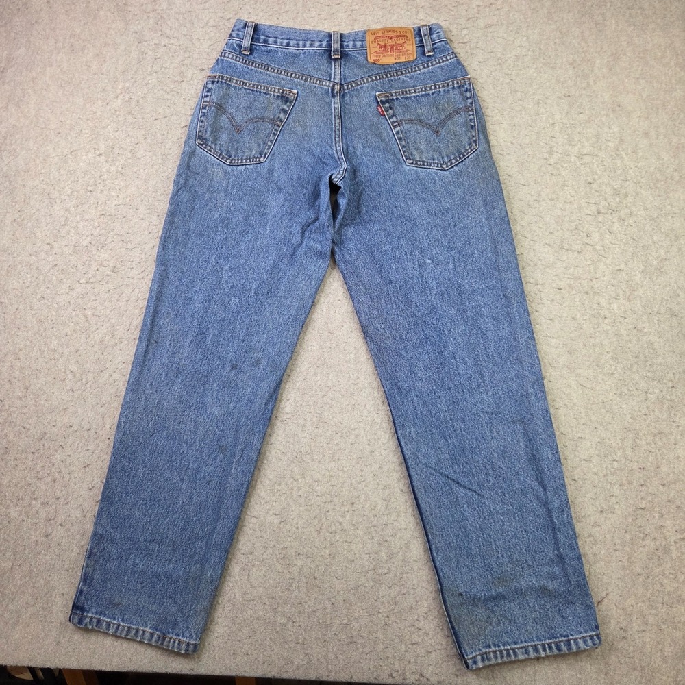 Vintage 90s Levis 550 Jeans Mens 31x30 Blue Relaxed Fit Paper Tag Grunge Baggy - Picture 4 of 11